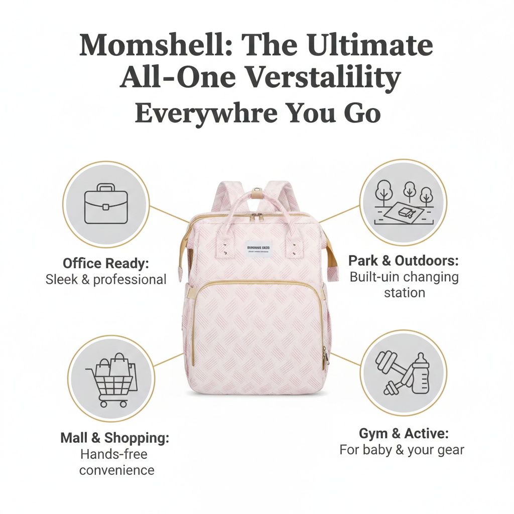 New Mummy Baby Crib Backpack Large Capacity Out Milk Insulated Bag Women