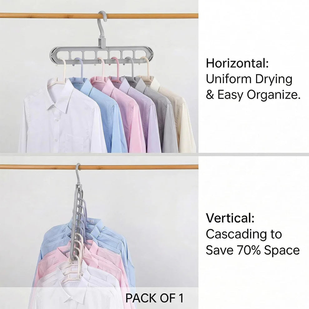 9-hole Clothes Hanger Organizer Space Saving Hanger
