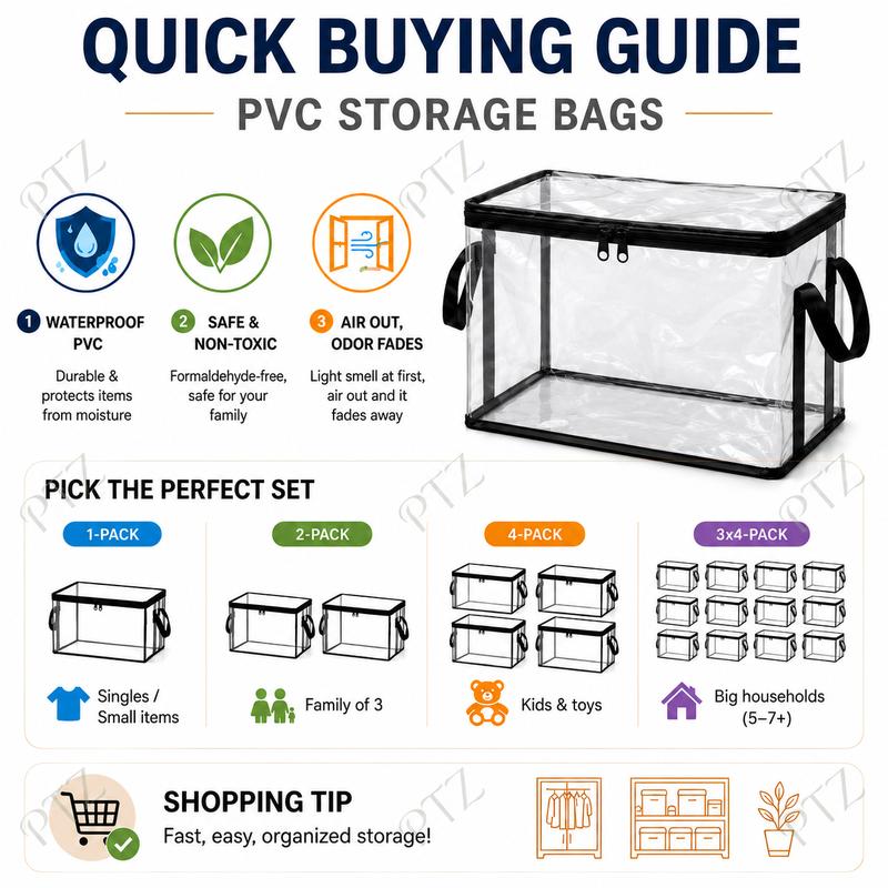 2- 1 Foldable Transparent Storage Boxes