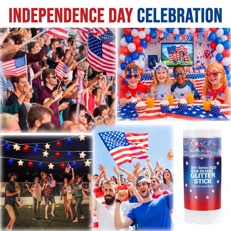 4th of July Glitter Stick