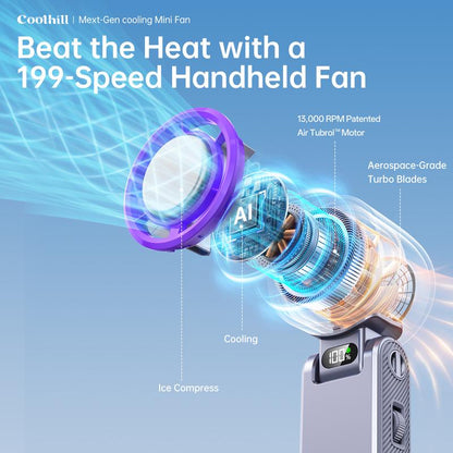 Mini Handheld Fan 120 Speed Portable Bladeless Fans