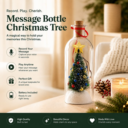 Christmas Tree Message In A Bottle Christmas Recording Gift