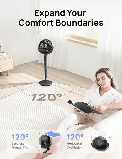 CoolWave Pro 9" Oscillating Fan – Remote Control, 4 Smart Modes, Height Adjustable