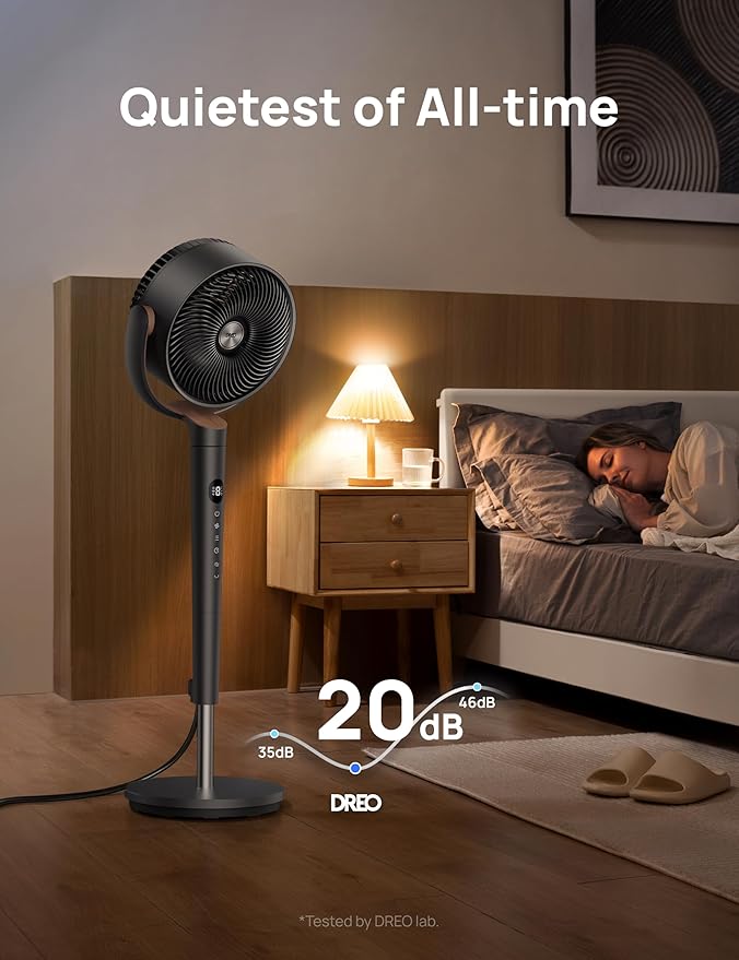 CoolWave Pro 9" Oscillating Fan – Remote Control, 4 Smart Modes, Height Adjustable