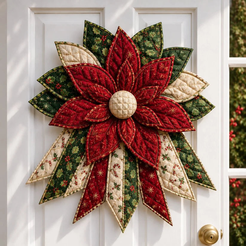 ❤️ Holiday Celebration 50% OFF 🎄 – Festive Quilted Christmas Door Hanging DIY Sewing Kit
