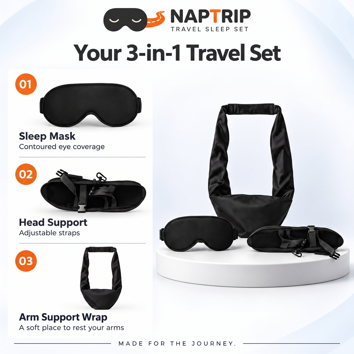 NapTrip 3-in-1 Travel Sleep Set