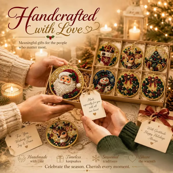 🎄Christmas DIY Diamond Painting Ornaments Kit (6 PCS)🎅