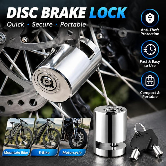 Cyclists Bicycle Disc Brake Lock Safety Anti-theft Electric Battery