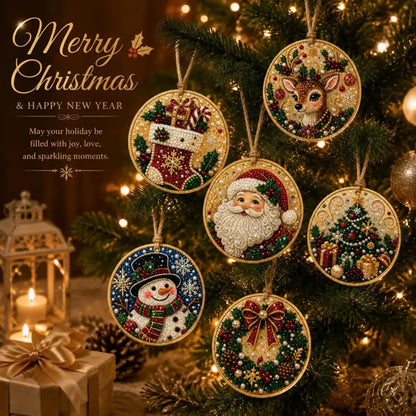 🎄Christmas DIY Diamond Painting Ornaments Kit (6 PCS)🎅
