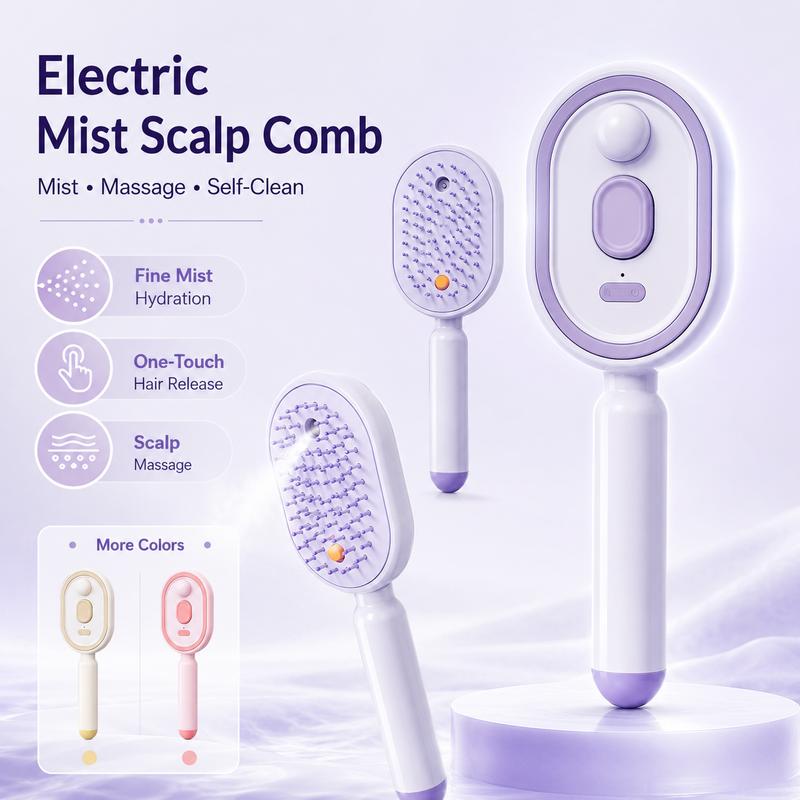 Electric Spray Massage Comb With Essential Oil