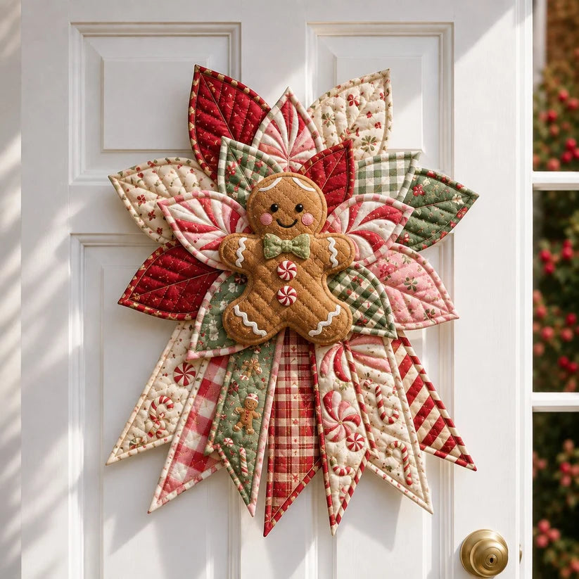 ❤️ Holiday Celebration 50% OFF 🎄 – Festive Quilted Christmas Door Hanging DIY Sewing Kit