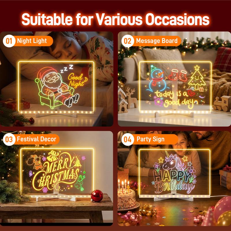 LED Drawing Board for Kids with Light Effects,