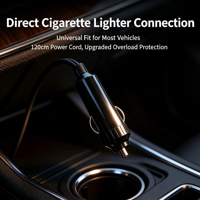 12V Portable Car Heater & Defogging Fan – 120W Three-Setting Dashboard Heater with Adjustable Mount for Winter Driving
