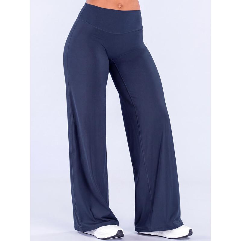 Women’s Minimalist Leopard Print Mid-Rise Wide-Leg Casual Pants