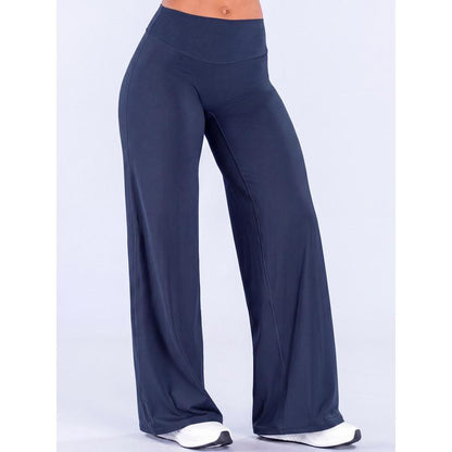 Women’s Minimalist Leopard Print Mid-Rise Wide-Leg Casual Pants
