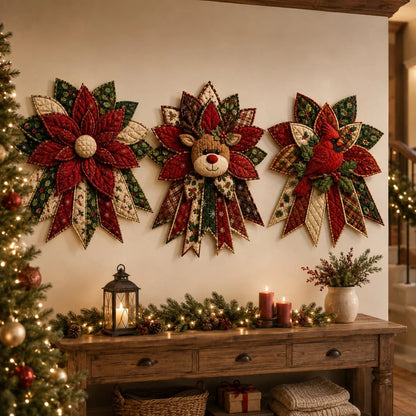 ❤️ Holiday Celebration 50% OFF 🎄 – Festive Quilted Christmas Door Hanging DIY Sewing Kit
