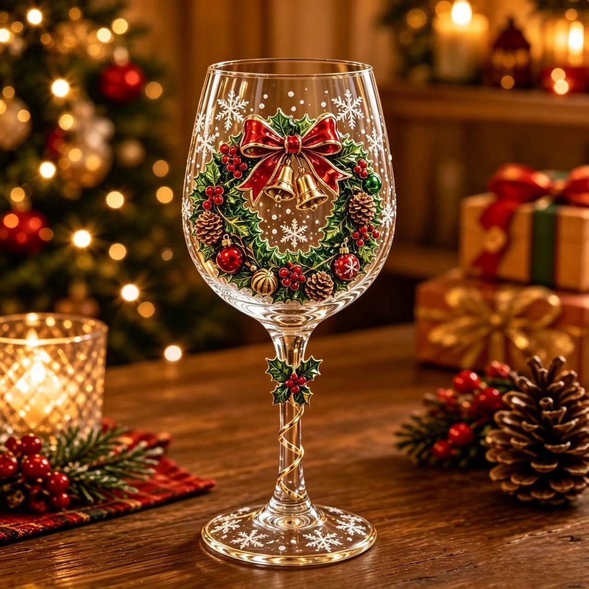 🎁Christmas 3D Wine Glass Collection Gift Box Set✨