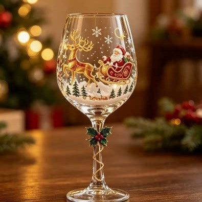 🎁Christmas 3D Wine Glass Collection Gift Box Set✨