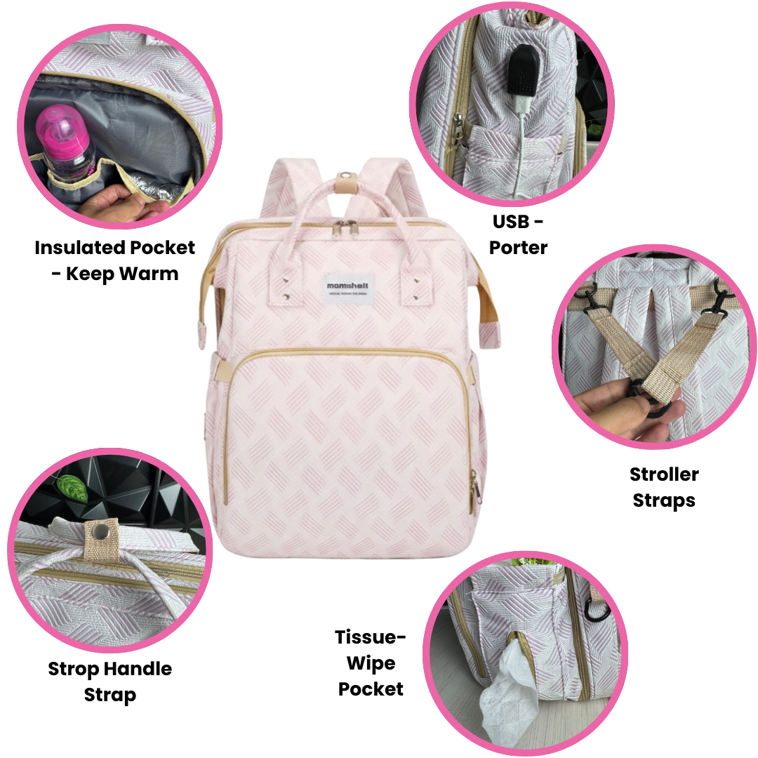 New Mummy Baby Crib Backpack Large Capacity Out Milk Insulated Bag Women