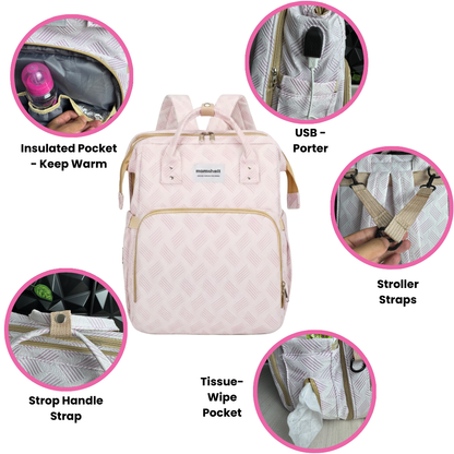 New Mummy Baby Crib Backpack Large Capacity Out Milk Insulated Bag Women