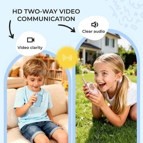 Kids Video Walkie Talkie Set (2-Pack) - Intercom with Camera & Screen