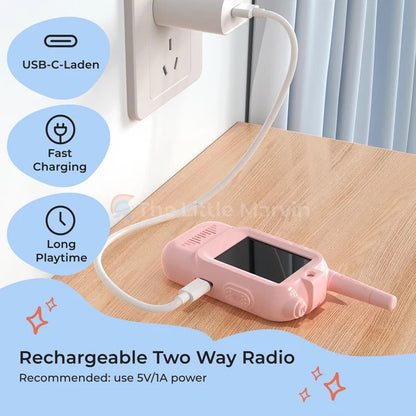 Kids Video Walkie Talkie Set (2-Pack) - Intercom with Camera & Screen