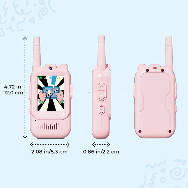 Kids Video Walkie Talkie Set (2-Pack) - Intercom with Camera & Screen
