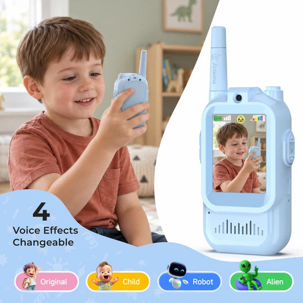 Kids Video Walkie Talkie Set (2-Pack) - Intercom with Camera & Screen