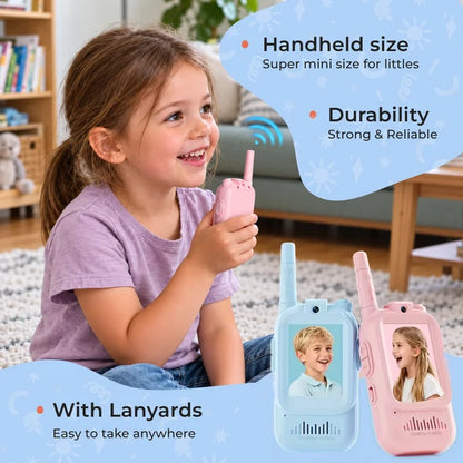 Kids Video Walkie Talkie Set (2-Pack) - Intercom with Camera & Screen