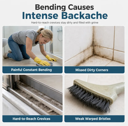 Adjustable Length Stainless Steel Telescopic Long Handle Crevice Cleaning Brush, Narrow Gap Cleaner for Bathroom, Hard-to-Reach Spaces