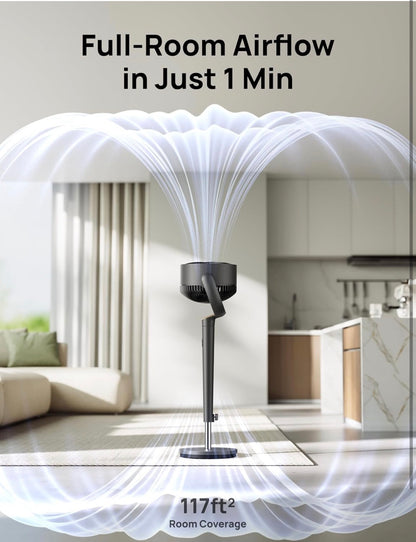 CoolWave Pro 9" Oscillating Fan – Remote Control, 4 Smart Modes, Height Adjustable