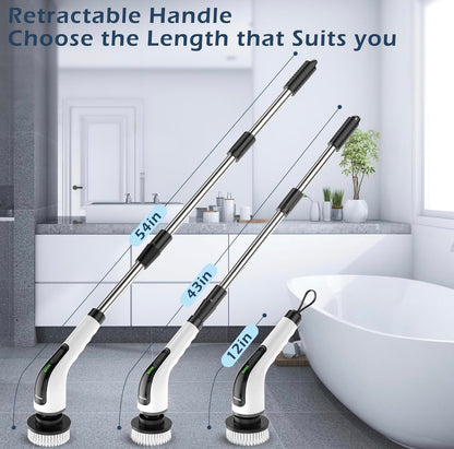 Electric Spin Scrubber, 7Replaceable Brush Heads for Home