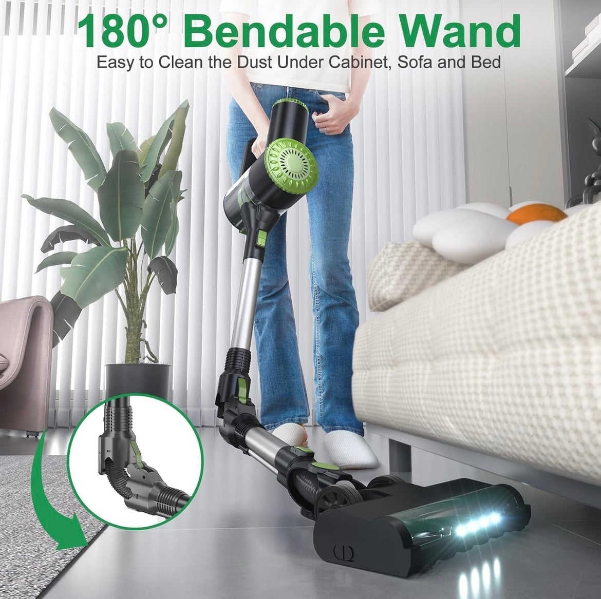 Handheld Wireless Vaccum Cleaner With Foldable Tube