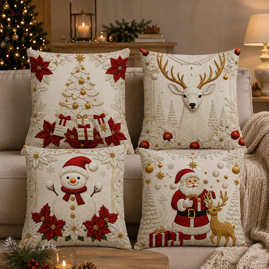 Pillow Covers Christmas Decorations Pillowcase Holiday Cushion Case for Bedroom Sofa Holiday Winter Home Decor