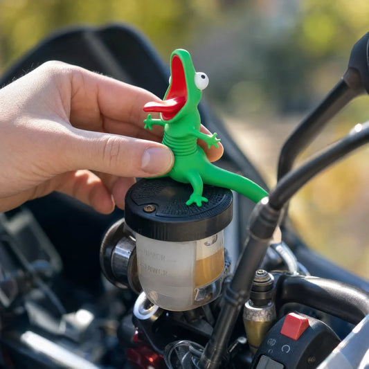 Green Crocodile Motorcycle Brake Reservoir Cover