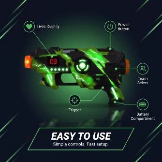 Interactive Laser Gun 4 Guns 4 Targets Digital
