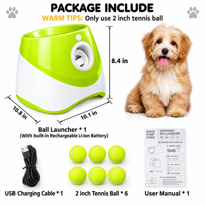 Automatic Dog Ball Launcher Toy + Free Tennis Balls 6