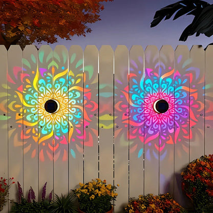 Solar-powered Outdoor Wall Light Projector