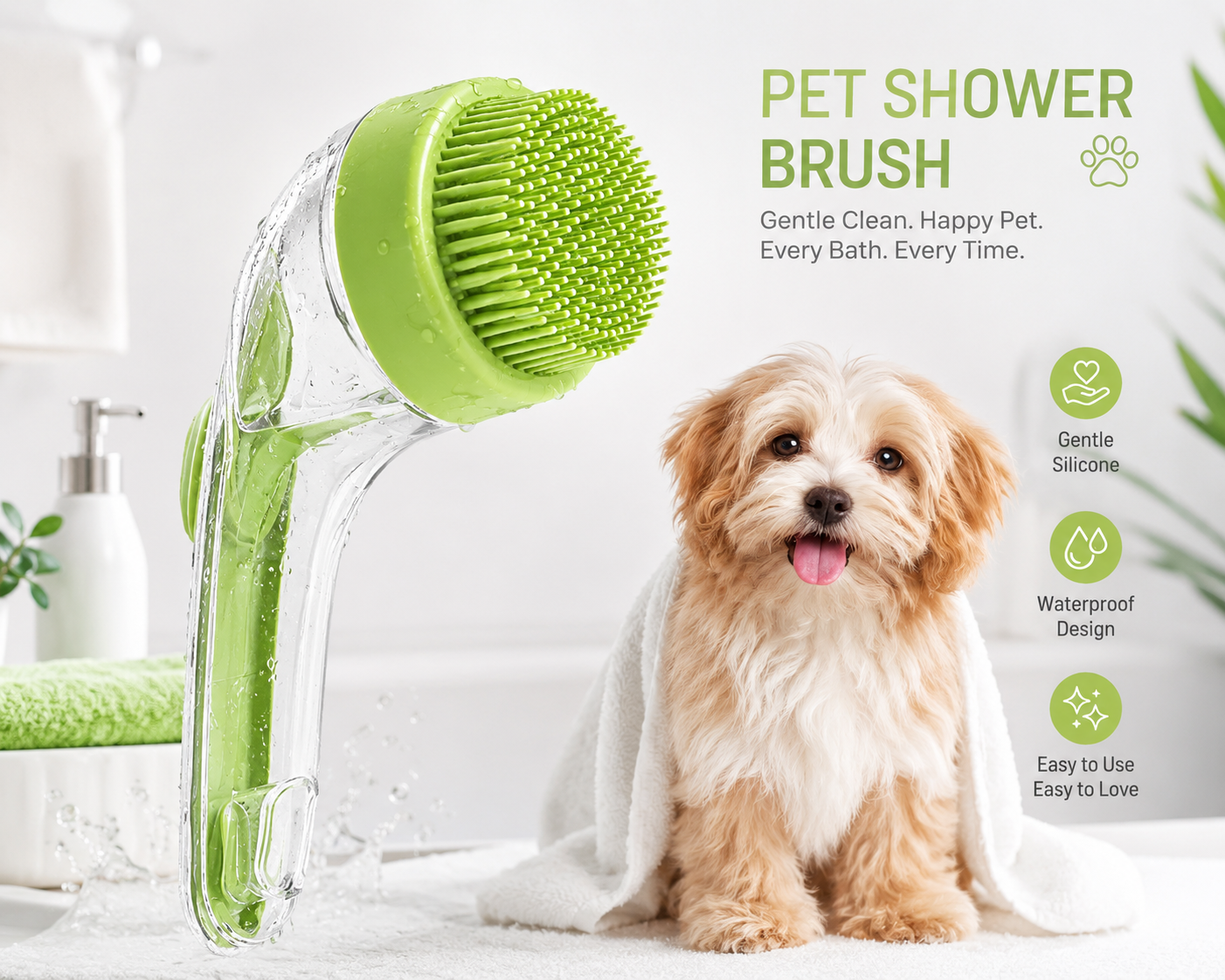 Silicone Pet Dog Bath Cat Pet Brush