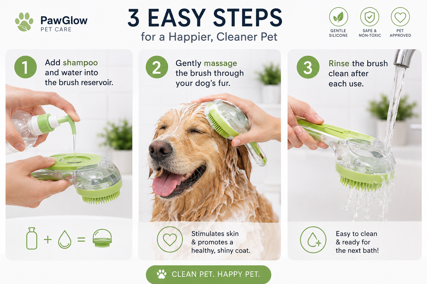 Silicone Pet Dog Bath Cat Pet Brush