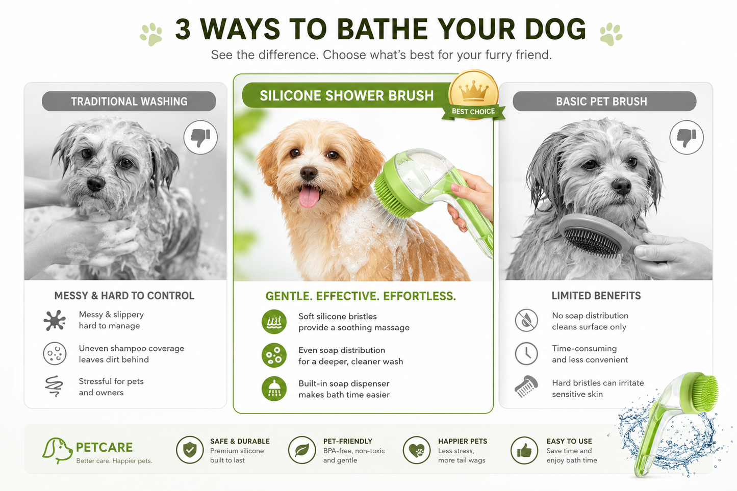 Silicone Pet Dog Bath Cat Pet Brush