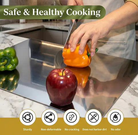 Stainless Steel Kitchen Cutting Board 40x30cm