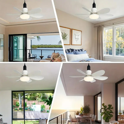 LED Ceiling Fan Light – 20.5” Ultra-Quiet with Remote 🎯 | E27 + FREE