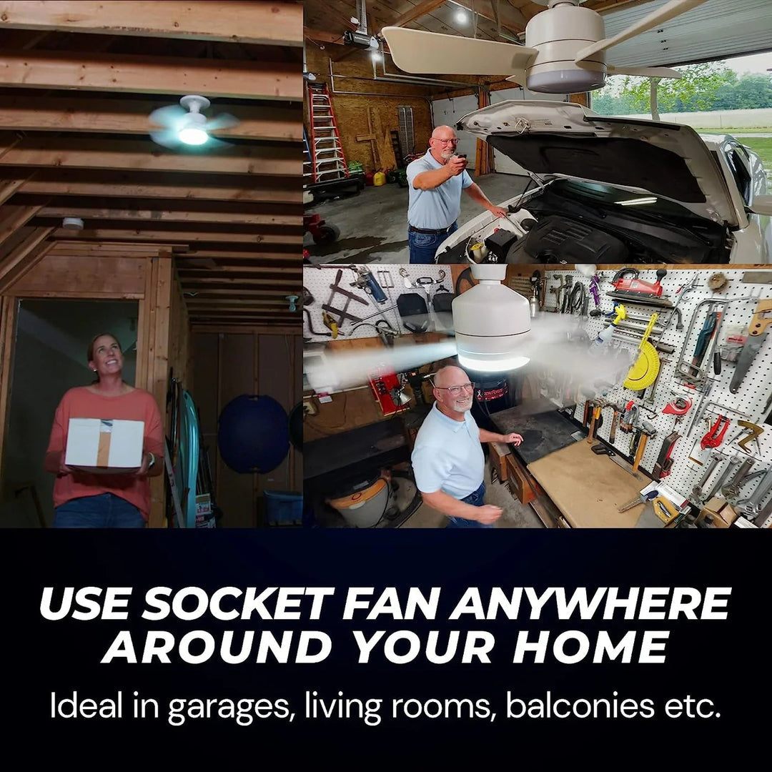 LED Ceiling Fan Light – 20.5” Ultra-Quiet with Remote 🎯 | E27 + FREE