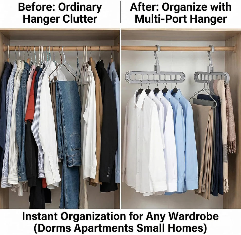 9-hole Clothes Hanger Organizer Space Saving Hanger