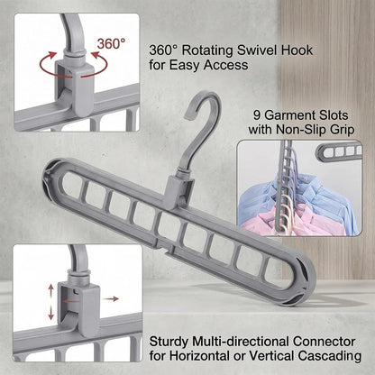 9-hole Clothes Hanger Organizer Space Saving Hanger