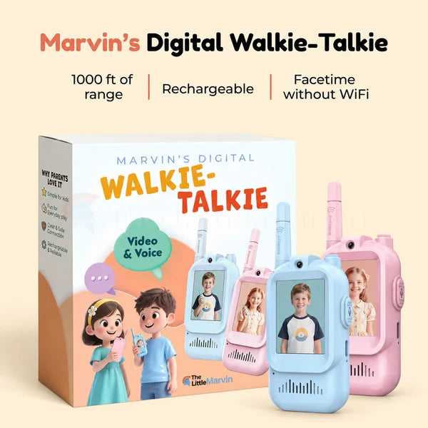 Kids Video Walkie Talkie Set (2-Pack) - Intercom with Camera & Screen