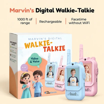 Kids Video Walkie Talkie Set (2-Pack) - Intercom with Camera & Screen