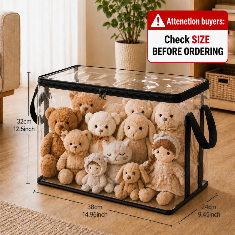 2- 1  Foldable Transparent Storage Boxes