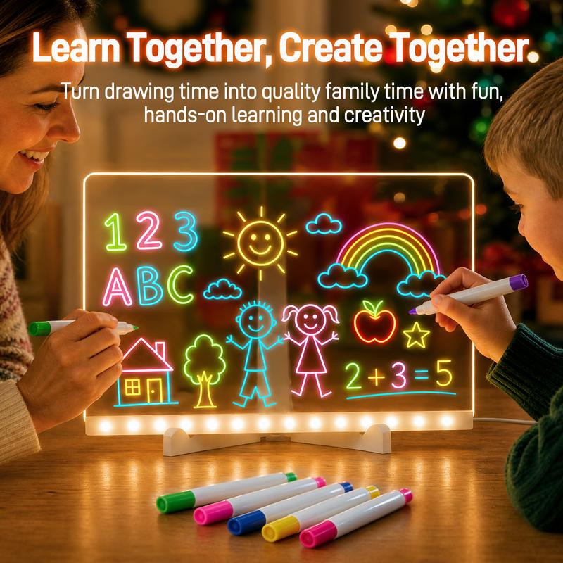 LED Drawing Board for Kids with Light Effects,